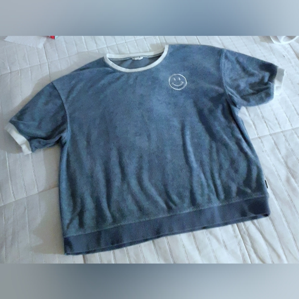 Feather 4 Arrow Like New Girls Blue and White Terry Felt Top, Bundle Deals!